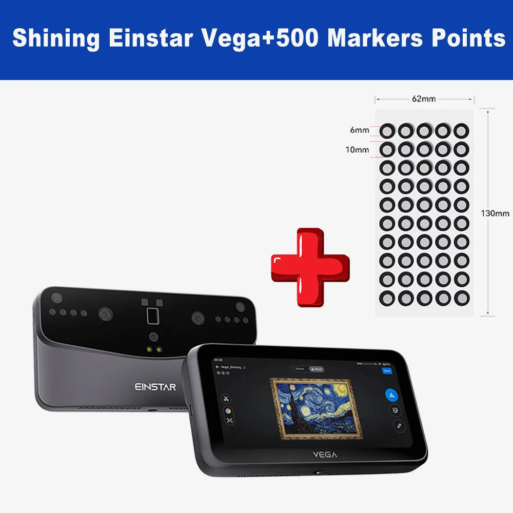 (Send Free 500 6-10nm Markers）Shining Einstar Vega 3D Scanner High-Precision 3D Fast ersatile Outdoor-Ready 3D Scanner Main image