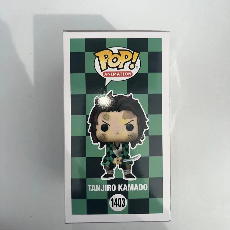 Funko POP Original Genuine Demon Slayer Anime Figure Tanjiro Kamado 1403 Action Figure Toys for Boys Girls Gift Model