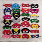 32/28/10 Pcs/Lot Superhero Mask Cosplay Christmas Halloween Kids Adult Carnival Party Props Children's Birthday Felt  Masquerade