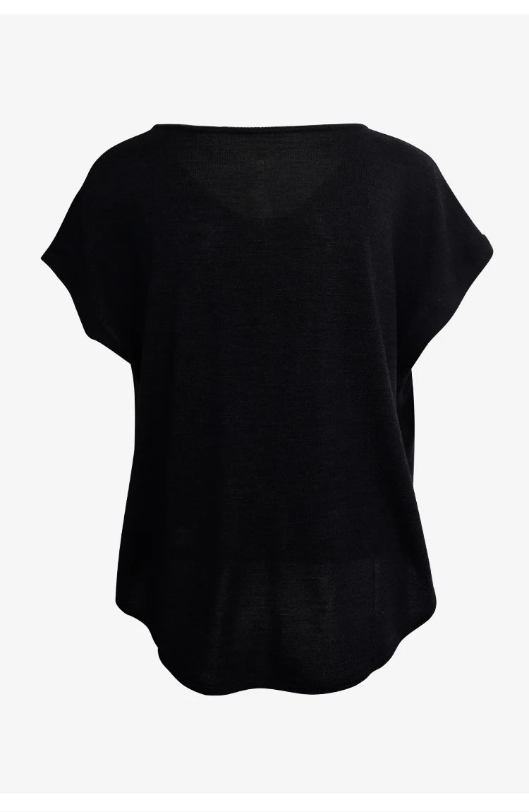 BC1095 Luxury Women's Clothing Silk Woolen Ladies Clothes loose Merino Wool Vest Sweaters For Woman