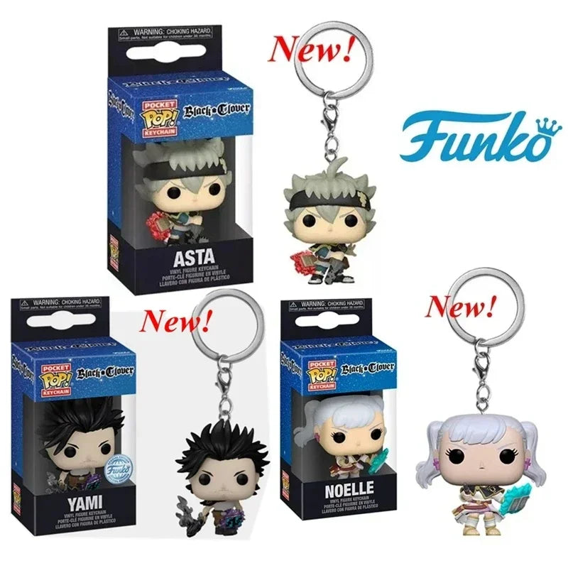 NEWest Arrival FUNKO with Box Keychain Black Clover Asta Noelle Yami Vinyl Action Figure Keychain Collectible Model Toy Main image