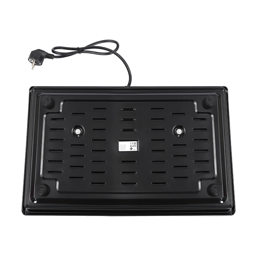 2500W Double-Burner Electric Stove Electric Hob Cooker with 2 Plate Adjustable Firepower 220-240V for Cooking Food
