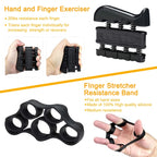 Adjustable Hand Grip Strengthener with Counter, Finger Exerciser Stretcher, Forearm Workout Equipment, Grip Ring Stress Ball, Hand Rehabilitation Trainer, Hand Strength Training Kit