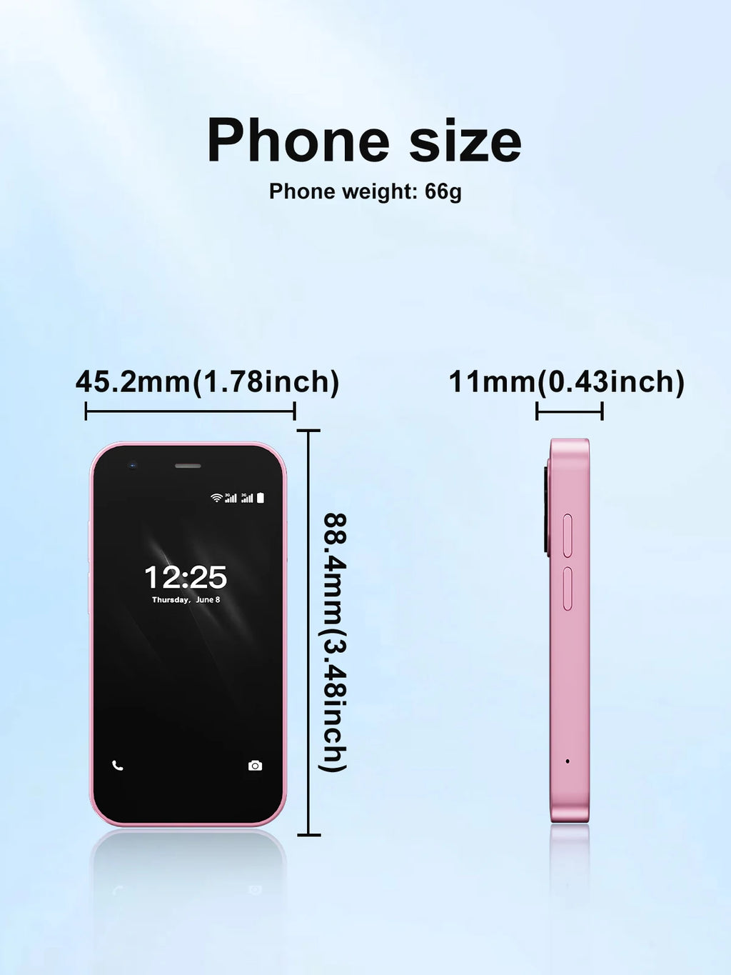 SERVO 15SE Super Mini Smartphone Android System 2GB+16GB Play Store Wifi Dual SIM 3.0" Small Pocket Cheap Smart Phones 3G WCDMA