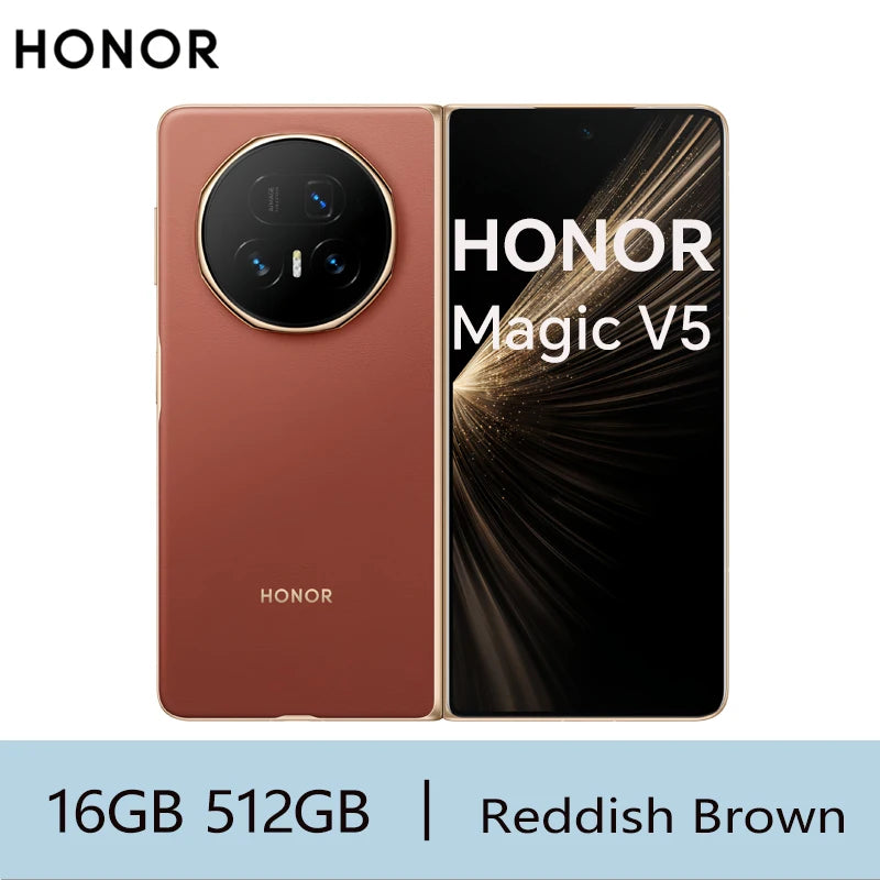 HONOR Magic V5 Global Version Original Snapdragon 8 Elite  5G Smartphone Dual HDR OLED Display 5820mAh 7.95" 66W SuperCharge
