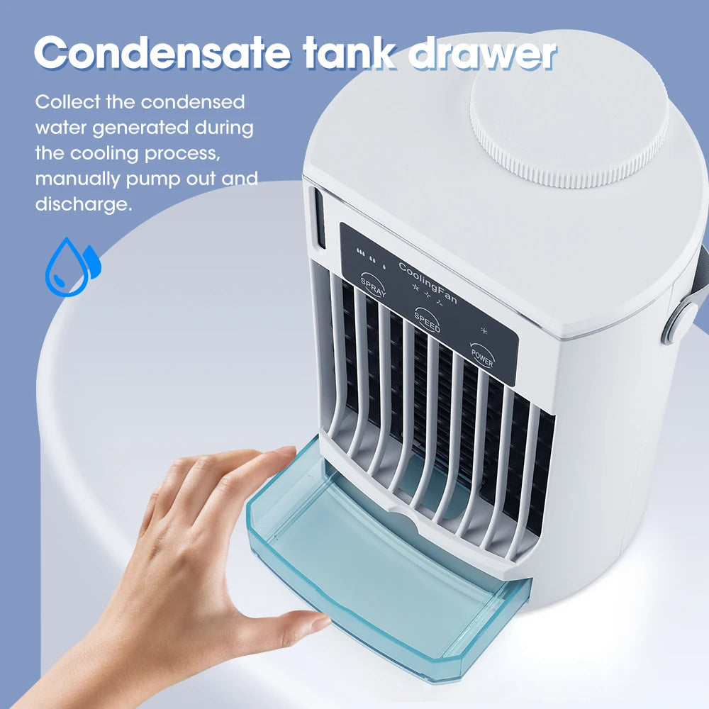 Mini Air Conditioner Air Cooler Fan Portable Water Cooling Fan Mobile Air Conditioning Fan For Room Office Cars