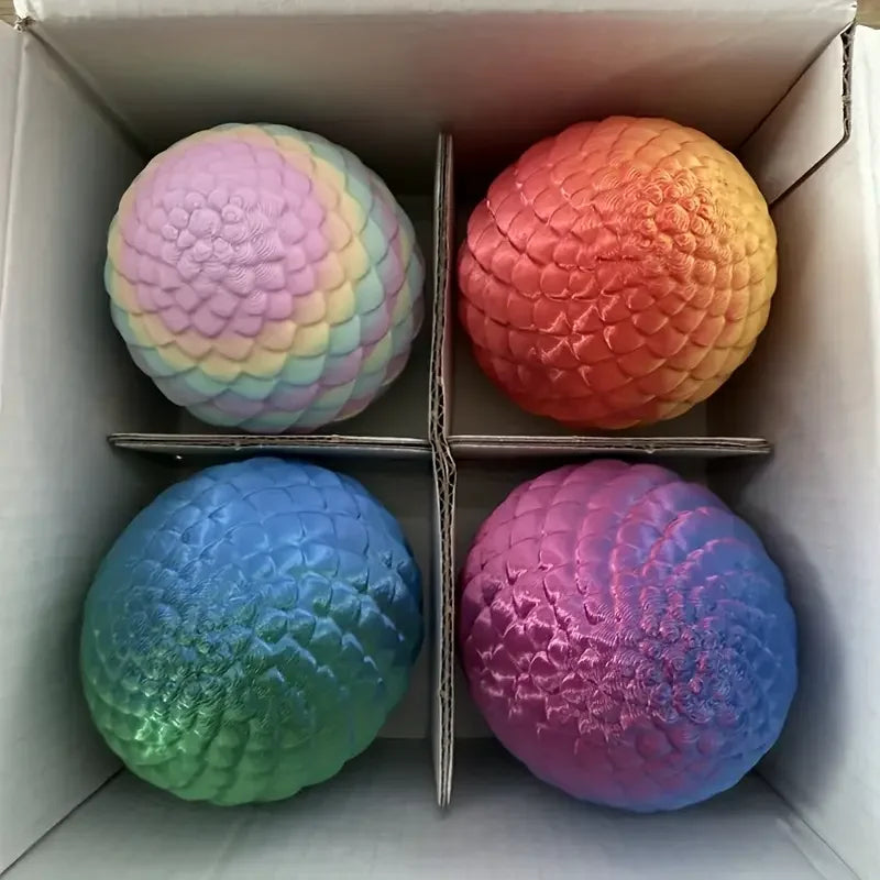 4pcs/set 3D printed snake surprise egg decoration, flexible joints, the best gift for 3D printing enthusiasts Main image
