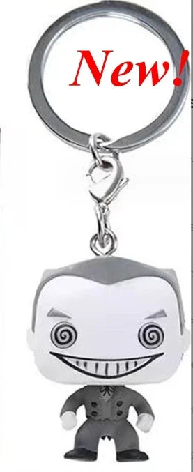 New FUNKO Keychains Disney Demona Princess Bella Ariel Alice Anna Elsa Bell Jack Sally stitch Action Figure Toys Ornaments