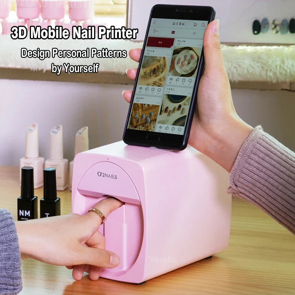Smart 3D Mobile Nail Printer M1 Pattern Digital Nail Art Printer Machine DIY Portable H1 Nail Art Equipment From Phone Secondary image