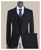 S-7XL Suit New (Blazer+ Vest + Pants) Korean Version of Slim-fit Work Clothes Fashion Business Men Casual Wedding Gentleman Suit