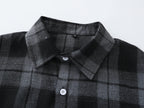 Euro Size Plaid Shirt Flannel Black Checkered Shirt Men Shirts Long Sleeve Button Down Chemise Homme Male Check Shirts