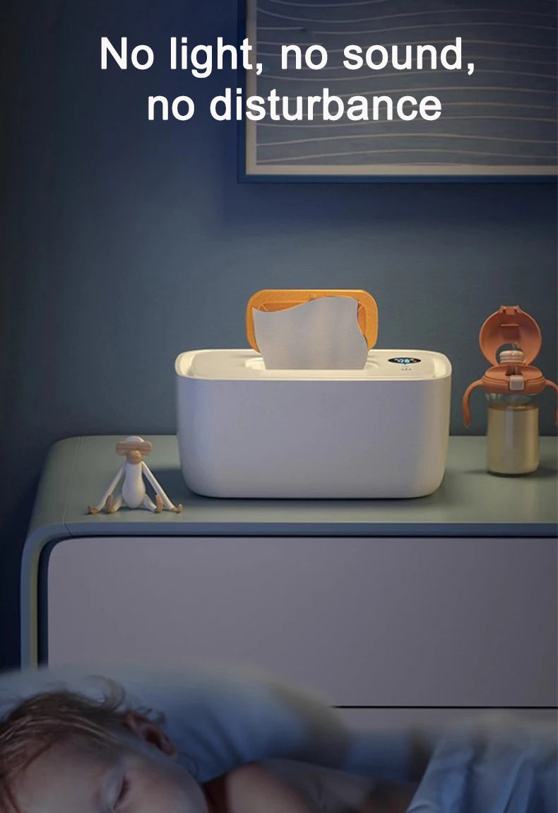 Portable Baby Wipes Heater Wet Towel Dispenser Thermostat Warmer Tissue Paper Case Napkin Electric Heating Insulation Display