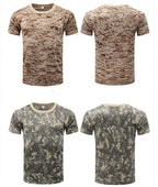 Outdoor Sports Men T-Shirts 3D Camouflage Quick Dry O Neck Short Sleeve Tops Shirt Camo Hiking Hunting T Shirt