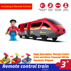 Kids RC Electric Train Set Locomotive Magnetic Train Diecast Slot Toy Fit for Wooden Train Railway Track Toys for Children Gifts