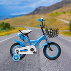 12-inch Stable Cycling Blue Kids Bike Children Bicycle Reliable Braking System Soft Cushion for Infants 2-4 Years