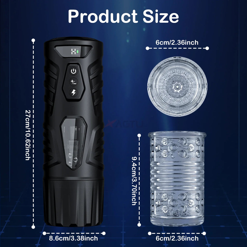 Telescopic Rotation Male Masturbator Cup Vagina 7 Thrusting Masturbation Cup Sex Toys for Men Automatic Piston Mastubator