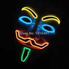 V For Vendetta Mask Cosplay Guy Fawkes Hacker Glowing Mask For Halloween Carnival  Decor Props