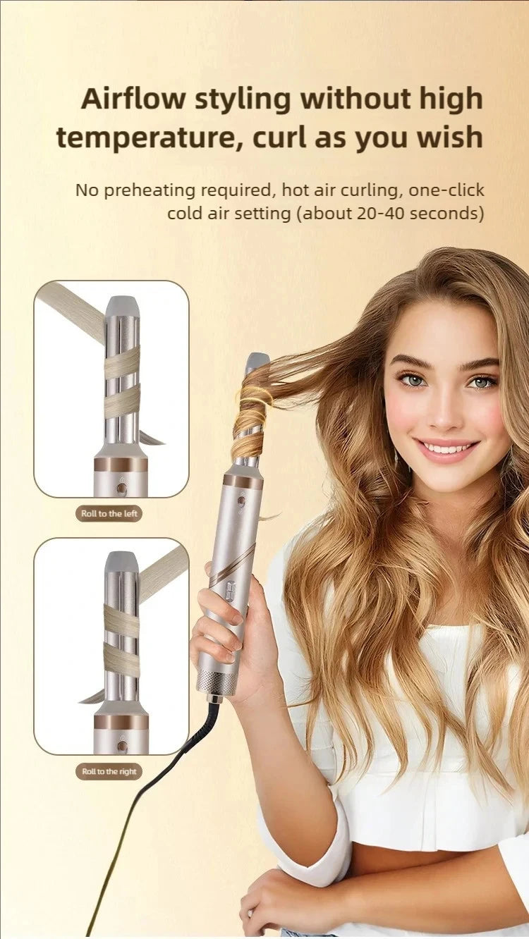 5 in 1 Handle Foldable Hair Dryer Portable Multifunctional Home Hair Dryer Negative Ion Hair Care Curling Iron Personal Styling