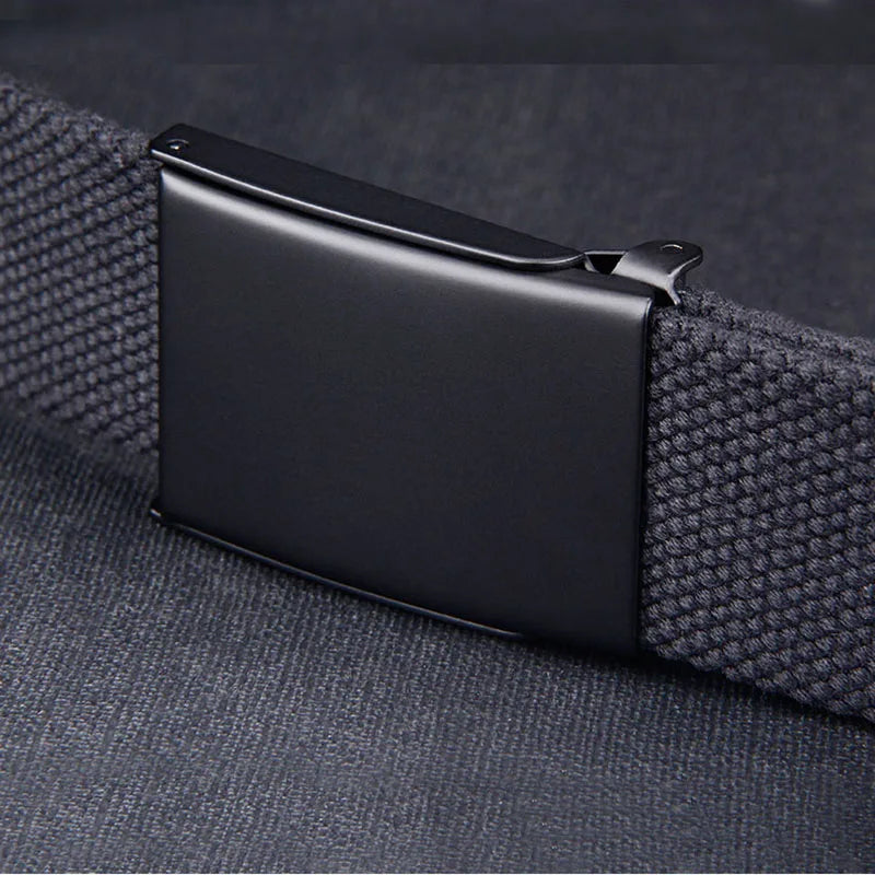 1/2pcs Canvas Nylon Belt Men Black Automatic Buckle Unisex Women Large Big Size Jeans Belts Plus LONG Extra Size 160 150 140cm