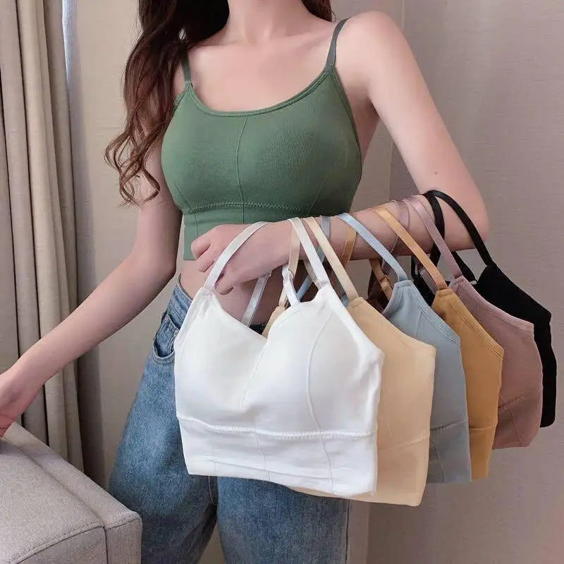 Sexy Women Tops Back Cross Strap Tank Top Push Up Running Sports Bra Breathable Soft Fitness Beauty Solid Color Yoga Bra Main image