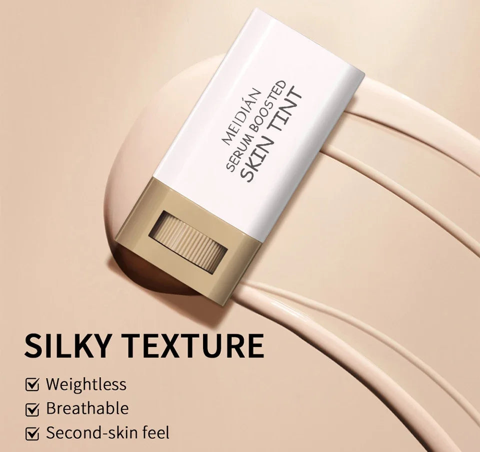 Bronze Foundation Stick Serum Boosted Skin Tint Silky Texture Moisturizing Coverage Concealer Base Even Skin Tone Makeup