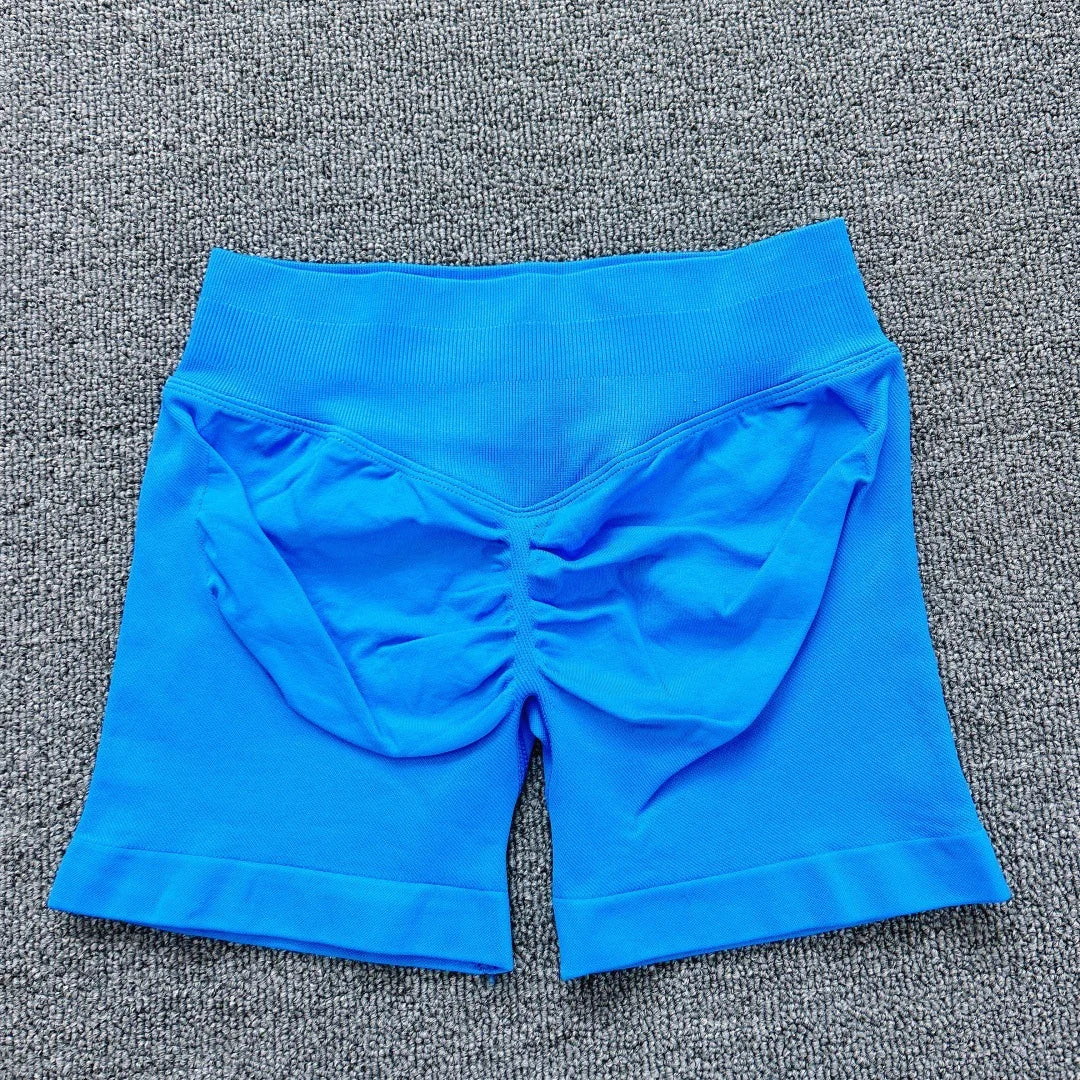 D LOGO Impact Seamless Fitness Peach Hip Sports Yoga Tight Pants Shorts