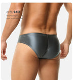 2026 fashion solid color men's three-dimensional triangle breathable sports low waist high elastic tight body
