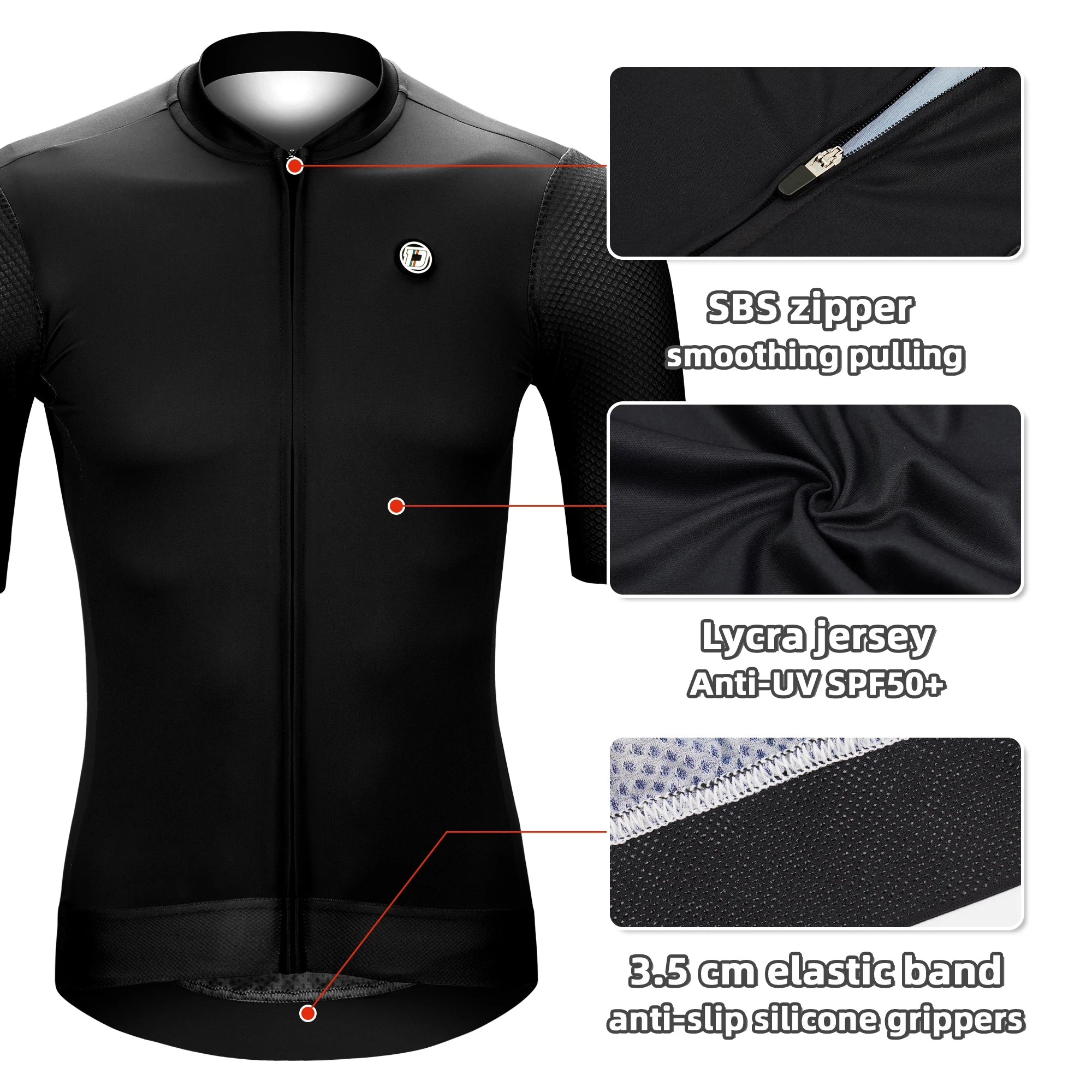 DAREVIE Cycling Jersey SPF 50 Anti-UV Training Level Slim Fit Small Size Men Women Man Cycling Maillot Bike Jersey Cycling Shirt