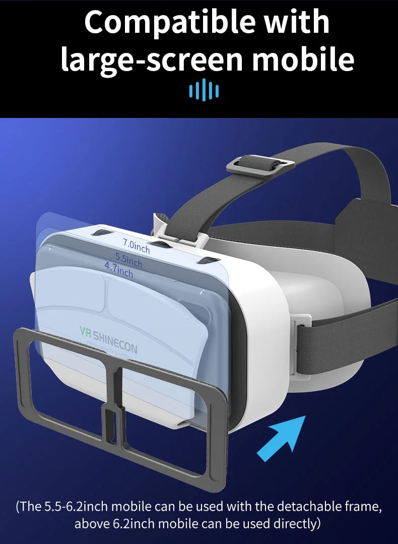 Shinecon VR Glasses 3D Headset Virtual Reality Device Helmet Goggles Lenses Mobile Smartphone Smart Phone Cell Realidade Viar VR