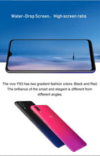 Global firmware VIVO Y93 Smartphone 4GB 64GB Octa core Android 8.1 6.2'' Camera 13MP+2.0MP Face ID cellphone y 9  Used Phone