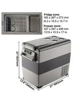 Sihao 15L-55L Portable Compressor Fridge Freezer, Mini Cooler for Outdoor Camping BBQ Picnic, Car Vehicle Refrigerator Cooler for Travel Road Trip, Electric Compressor Fridge Freezer Mini Cooler Box