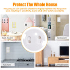 White Electrical Safety Socket Protective Covers Baby Care Clear Anti-electric Shock Infant Plug Power Outlet Guard Protection