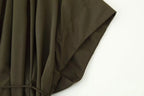 KONDALA 2026 Spring Summer Vintage Women Dress Fashion Single Breasted Sashes Draped V Neck Sleeveless Chic Brown Ladies Dresses