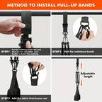Pull Up Assistance Bands Set Heavy Duty Resistance Strap Pull-ups Assist for Men Women Hanging Training Upper Body Stretching