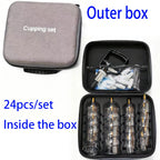 24Pcs Cupping Relax Set Multiple Sizes of Vacuum Cups with Hand Pump and Detailed Cupping Manual Massage Cupping Set for Massage
