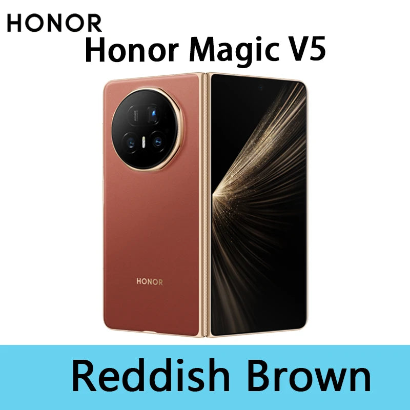 HONOR Magic V5 Global Version Original 5G Smartphone Dual HDR OLED Display Snapdragon 8 Elite 5820mAh 7.95" 66W SuperCharge