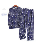 Men's Home Suits Long-sleeved Trousers Suits for Autumn and Winter Pijamas for Men Flannel Plaid Design Pajamas for Men