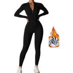 MrifDila Sauna Suit Jumpsuit Full Zip Up Sweatsuit Hot Sweating Jumpsuit Long Sleeve Romper Bottom Pants Sweating Bodysuit Shape