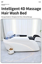 Salon Head Spa Synthetic Leather Head Therapy Beds Automatic Massage Shampoo Bed Comfortable Ergonomic Design High Density Spong