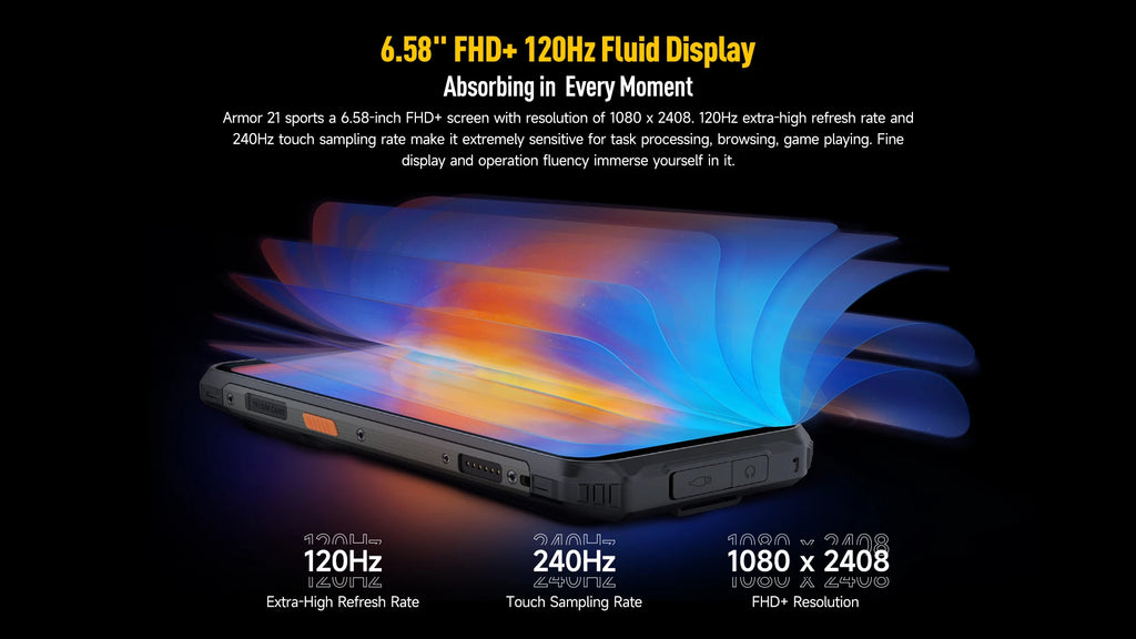 Ulefone Armor 21 Smartphone, G99 Android 15, 16GB RAM, 256GB ROM, Rugged Phone, 64MP, 9600mAh, Mobile phone, Global