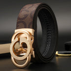 New luxury brand men's leather belt, 3.4 cm width, high-quality belt for women, women's belt design