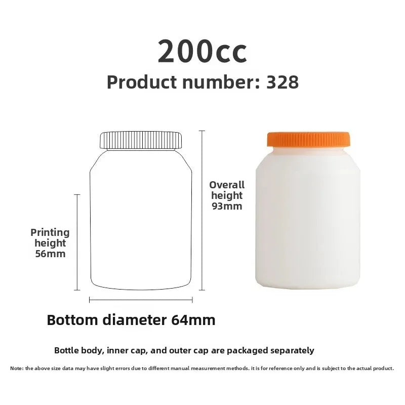 New HDPE 200ml 90 Capsules DHA Vitamin Tablets Deep Sea Fish Oil Capsules Food Grade Health Supplement Bottle