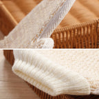 2-in-1 Body Scrub Shower Glove, 1 Piece Natural Cotton Linen Gentle Exfoliating Scrubber With Mesh Texture For Home Spa