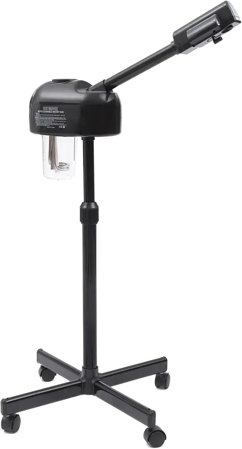 Portable Aesthetic Professional Height Adjustable Facial Steamer with LCD Screen and Wheels, Suitable for Beauty Salons and Home