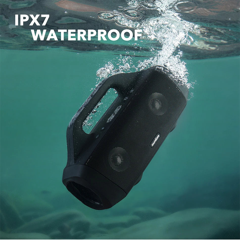 Anker Soundcore Motion Boom Outdoor Bluetooth loudspeaker with Titanium Audio drivers BassUp Technology IPX7 Water Protection 24-S