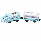 Wooden Train Toys Train Track Magnetic Set Electric Car Locomotive Diecast Slot Fit All Wood Brand Biro Railway Tracks For Kids