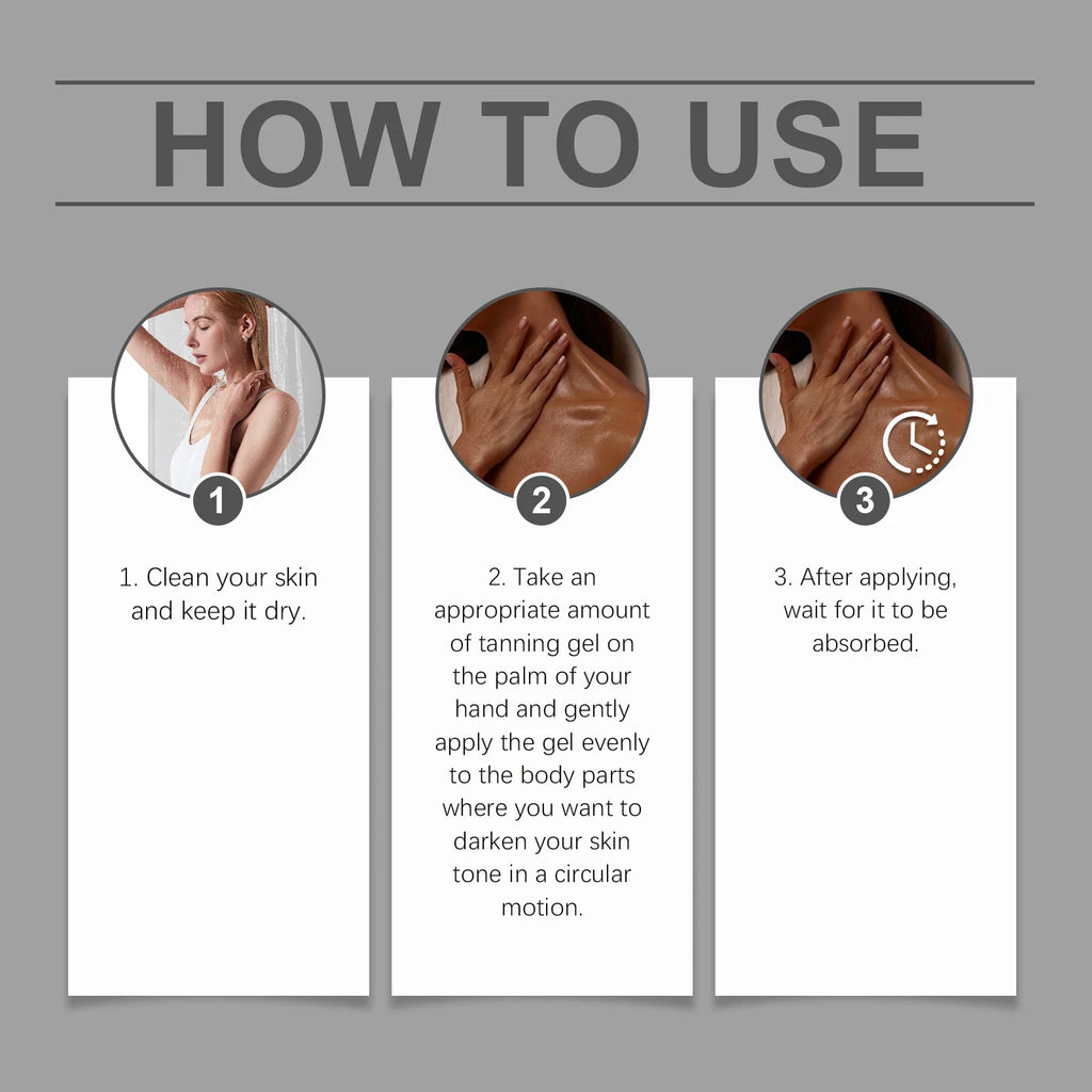 Tanning Gel Instant Bronzer Self Tanning Mousse Hydrating Natural Glow Sun Kissed Buildable Color Nourishing Moisturizing 250ml