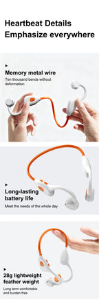 Air Conduction Stereo Headphones Kids Open Ear Bluetooth6.0 Earphones  Wireless Learning Noise Reduction Music Headset Earhook