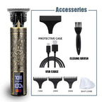 New！T9 Electric Hair Trimmer/Accessories | USB Professional Shaver | 0mm Bald Fade Cutting Machine Portable for Men Home Haircut