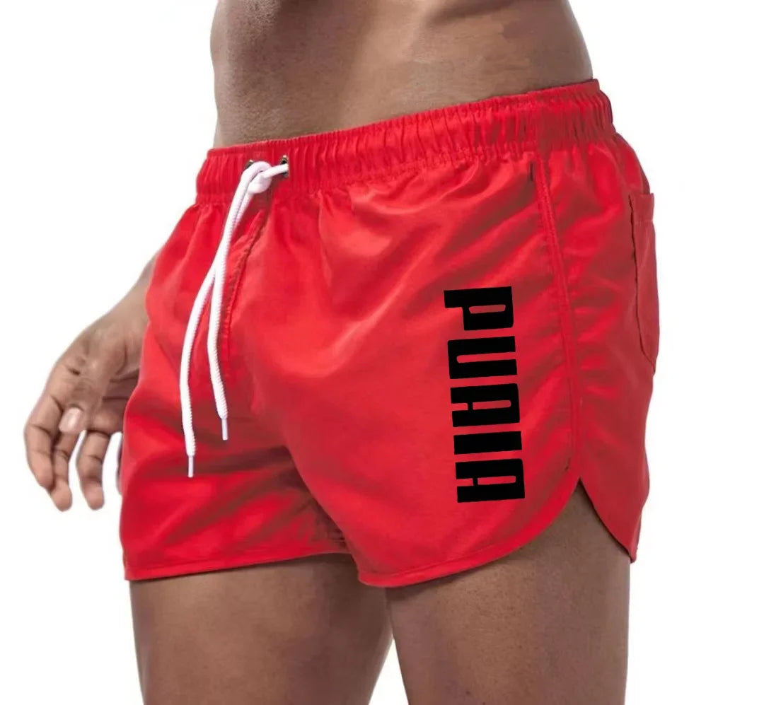New Hot Summer Swim Trunks Sport Gym Running Shorts Male Beachwear Luxury Beach Shorts Quick Dry Mens Siwmwear Board Briefs